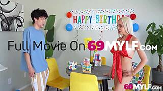 my stepmom let me breed her deep on my birthday creampie