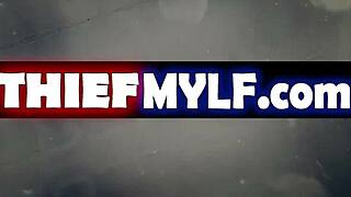 Becky Bandini and accomplice steal from shop in voyeur lingerie fingering scene