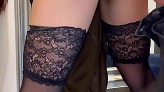 secretly banging horny stocking secretary huge cock home