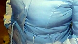 madura flashes red thong through see-through leggings caught on street