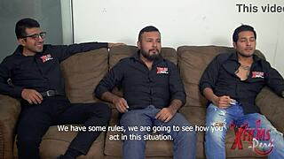 😏 golosa redhead latina milf tests two peruvian studs deepthroat cowgirl cumshots