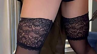 secretly banging horny stocking secretary huge cock home