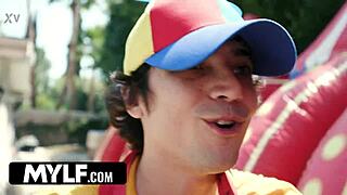 Mylf Trailer Extra Tall Milf Fucked in Bounce House