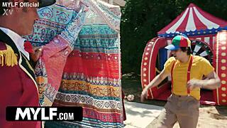 Mylf Trailer Extra Tall Milf Fucked in Bounce House