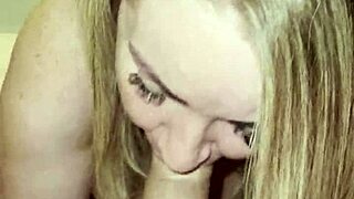 stepmom blows huge cock then begs monster pounding in lingerie!