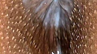 close up latina milf creampie with hairy pussy lips and wet panties