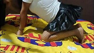 sexy mother-in-law rides cock doggystyle bent over homemade