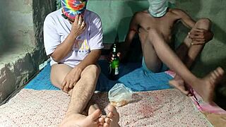 He calls Desi girlfriend home and pounds her tight pussy