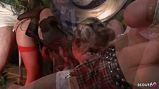 Two Blonde Big Tit Milfs Uniform Cosplay Ffm Threesome No Condom Cowgirl Deepthroat Facial