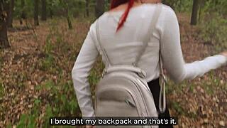 Camping tent's tiny, so stepmom rides cock all night long