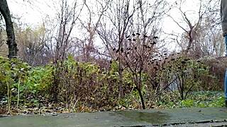 Curvy stepmom overflows with lust pissing wildly on street for stepson again