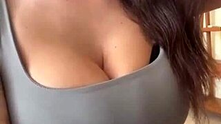 young neighbor's huge natural tits bounce in homemade outdoor fun