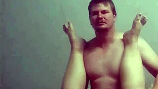 Huge-Cocked Hunk Pounds SSBBW Milf Wife with Messy Cumshot Blowjob