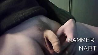 german mature strokes monster cock close-up moaning hard