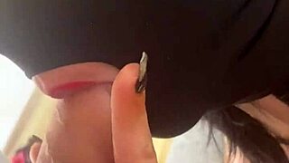 check out this red lipstick deepthroat cum facial then hardcore doggy in fishnets