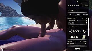 Big Ass Curvy Black Milf Jadeen Fucks Jason's Huge White Dick On Beach!
