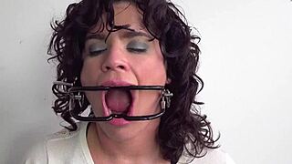 gag on this covid test you dumb karen slut in public bondage humiliation