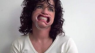 gag on this covid test you dumb karen slut in public bondage humiliation