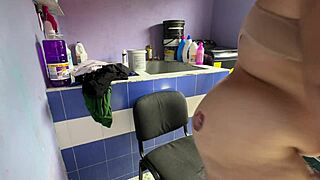 He floods thick latina housewife's tight pussy with hot cum loads in sauna