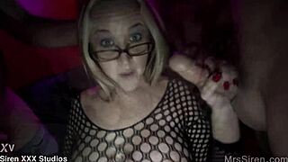 hotwife devours dicks in wild messy blowbang party