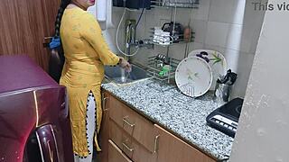 Horny Step Mom Caught In Kitchen Dirty Talk Doggystyle