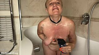 my horny bath time turns into wet pussy fingering frenzy