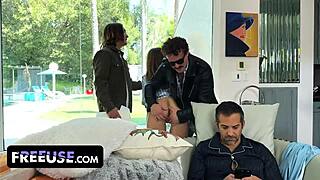 Free Use Family Thanksgiving! Big Tits Milf Takes Daddy Doggystyle Cumshots