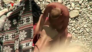 damn, beach voyeur catches me banging my wife doggystyle public naked...