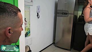 Horny sister-in-law offers ass dinner to brother-in-law before he arrives