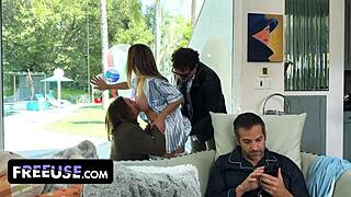 Free Use Family Thanksgiving! Big Tits Milf Takes Daddy Doggystyle Cumshots