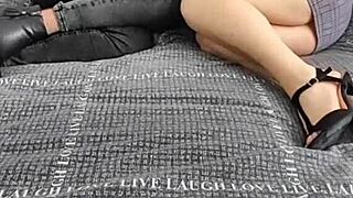 French Mature Woman Feels Deep Passion With Beautiful Transsexual In Stockings