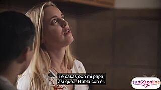 blonde milf vibes her huge clit so naughty on bed 😏💋🔥