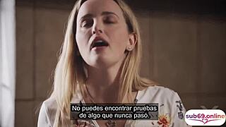 blonde milf vibes her huge clit so naughty on bed 😏💋🔥