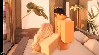 roblox blonde teen slut bent over beach fucked by stepdad's monster cock