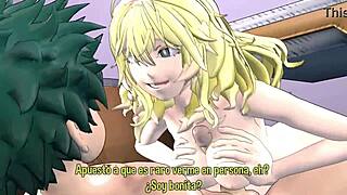 As Deku faces his final exam, Dominica9 delivers intense oral creampie climax in Spanish subtitles.