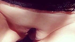 MATURE WIFE'S HUGE SHAVED CAMELTOE PUSSY FLASHED OUTDOORS!