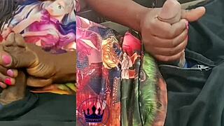 ebony milf wife squirts huge cumshot on big black cock outdoors