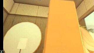 roblox blonde teen slut bent over beach fucked by stepdad's monster cock