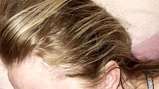 after husband leaves, milf sucks stepson's big cock then fucks