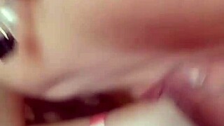 milf slave kneels pov sucking master's thick cock bdsm