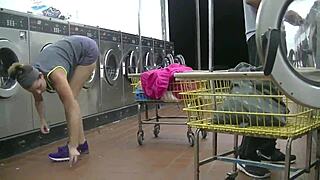 sucking big black cock college laundromat sheer pt1