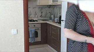 Wife calls neighbor to fix kettle then fucks doggy on bed.