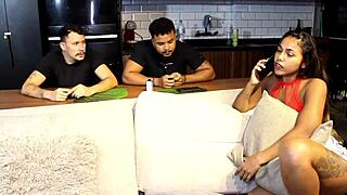 three hot brazilian sluts fucked hard together