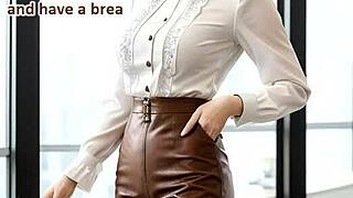 Midlife Crisis Leather Secretary JOI Orgy at Office Party