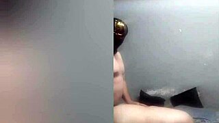 Step mom shakes at scary mask then begs for face fuck pussy pounding doggy cum blast on huge tits