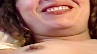 Stepson fingers stepmom's big hairy pussy ass then fucks her hard voyeur style