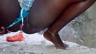 African Wives Flash Wet Pussies in Public Voyeur Pee Show