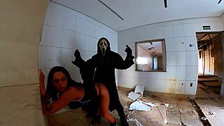 linda bbw screams as intruder pounds her hard on halloween