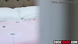 i caught my cheating wife armani black with gi joey's huge cock while hubby's peeping