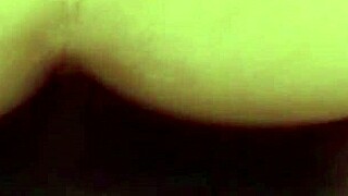 Stepson fingers stepmom's big hairy pussy ass then fucks her hard voyeur style